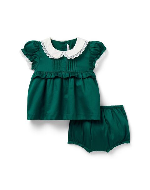 Baby Sateen Collared Matching Set