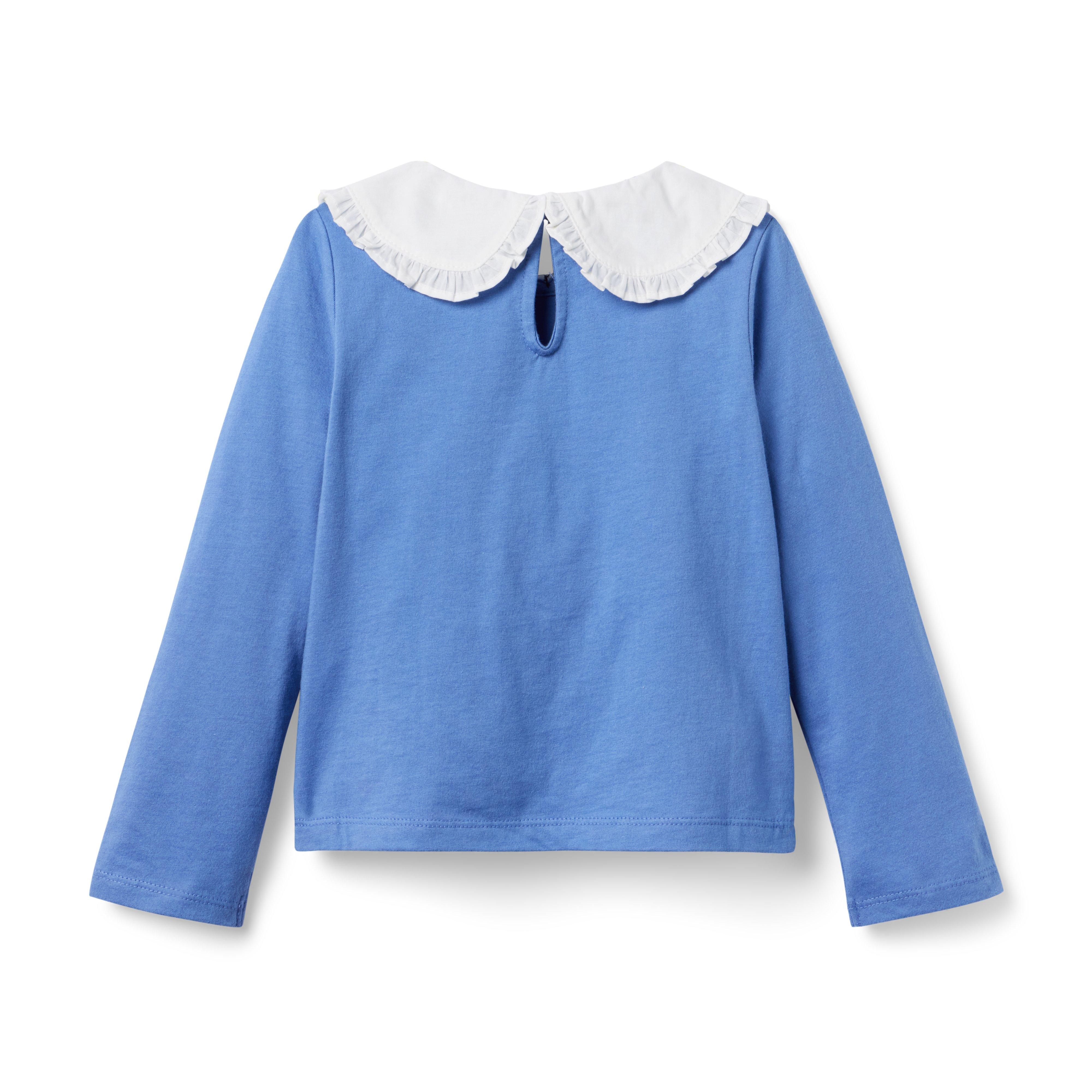 Ruffle Trim Collar Top image number 1