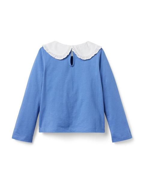 Ruffle Trim Collar Top