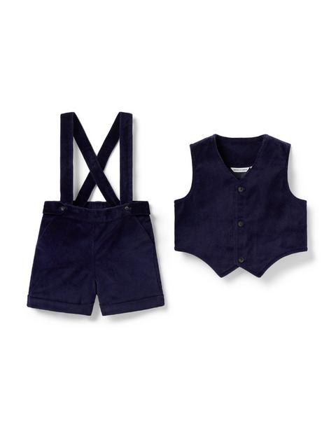 The Well Suited Velvet Baby Set