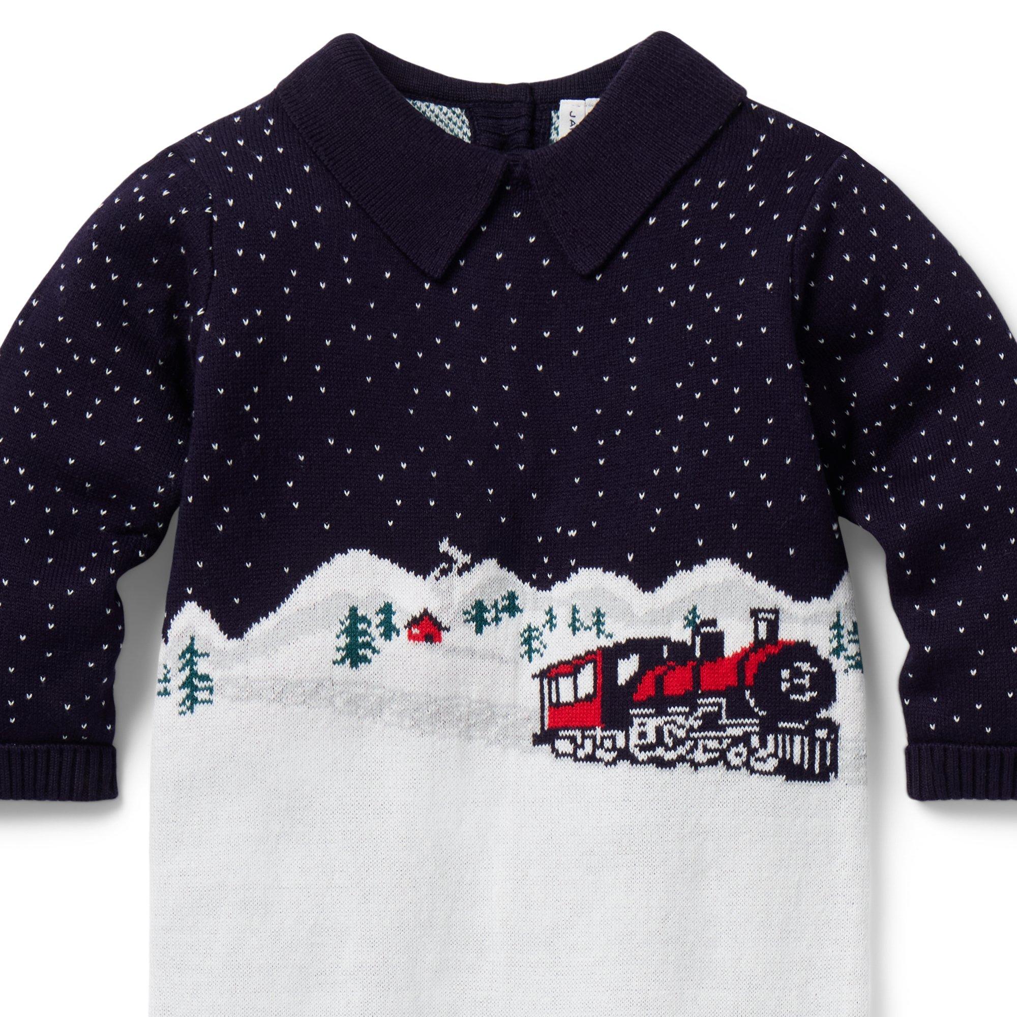 Baby Train Collared One-Piece image number 1