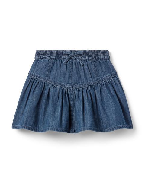 The Denim Seamed Skirt