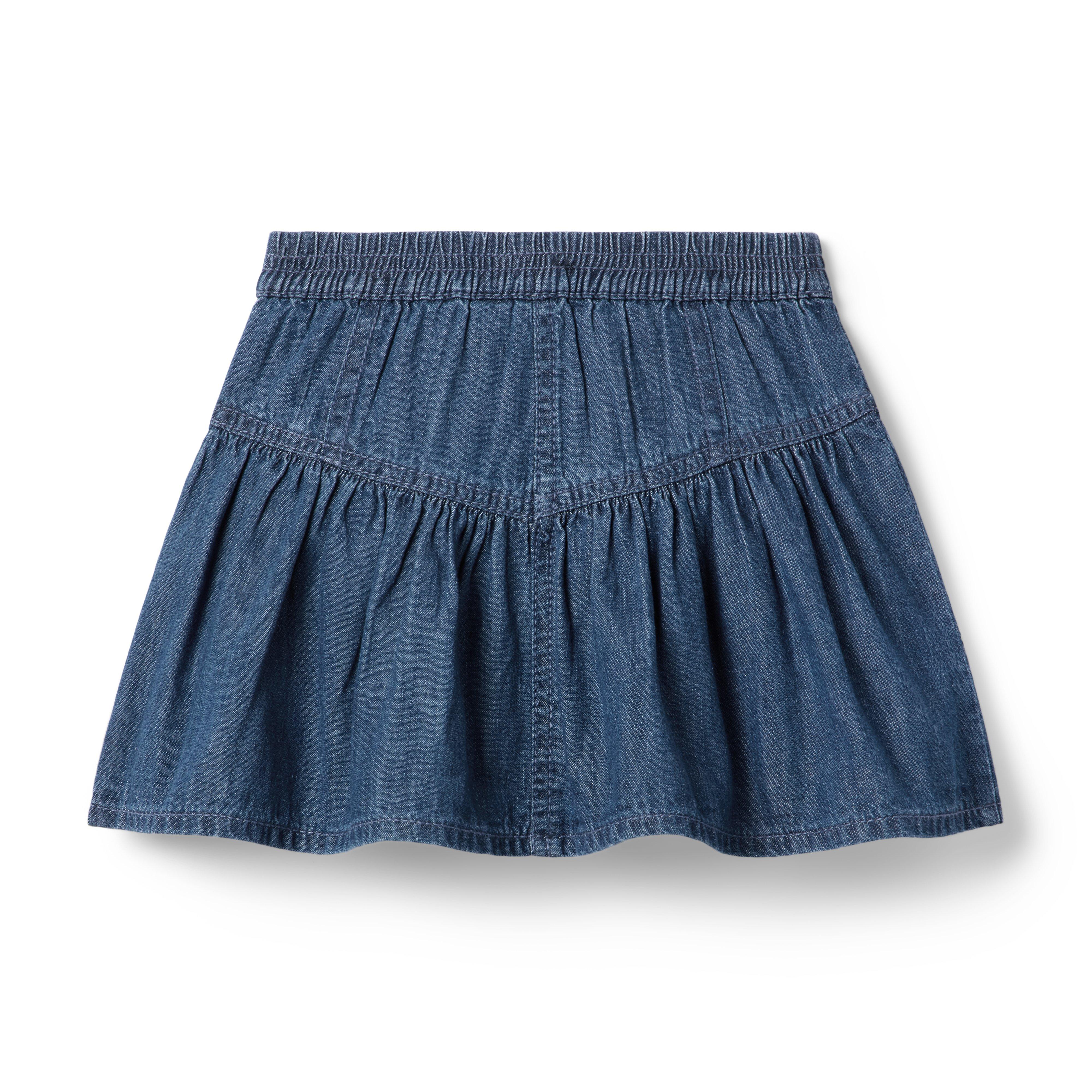 The Denim Seamed Skirt image number 1