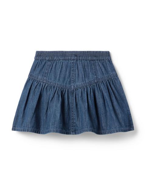 The Denim Seamed Skirt