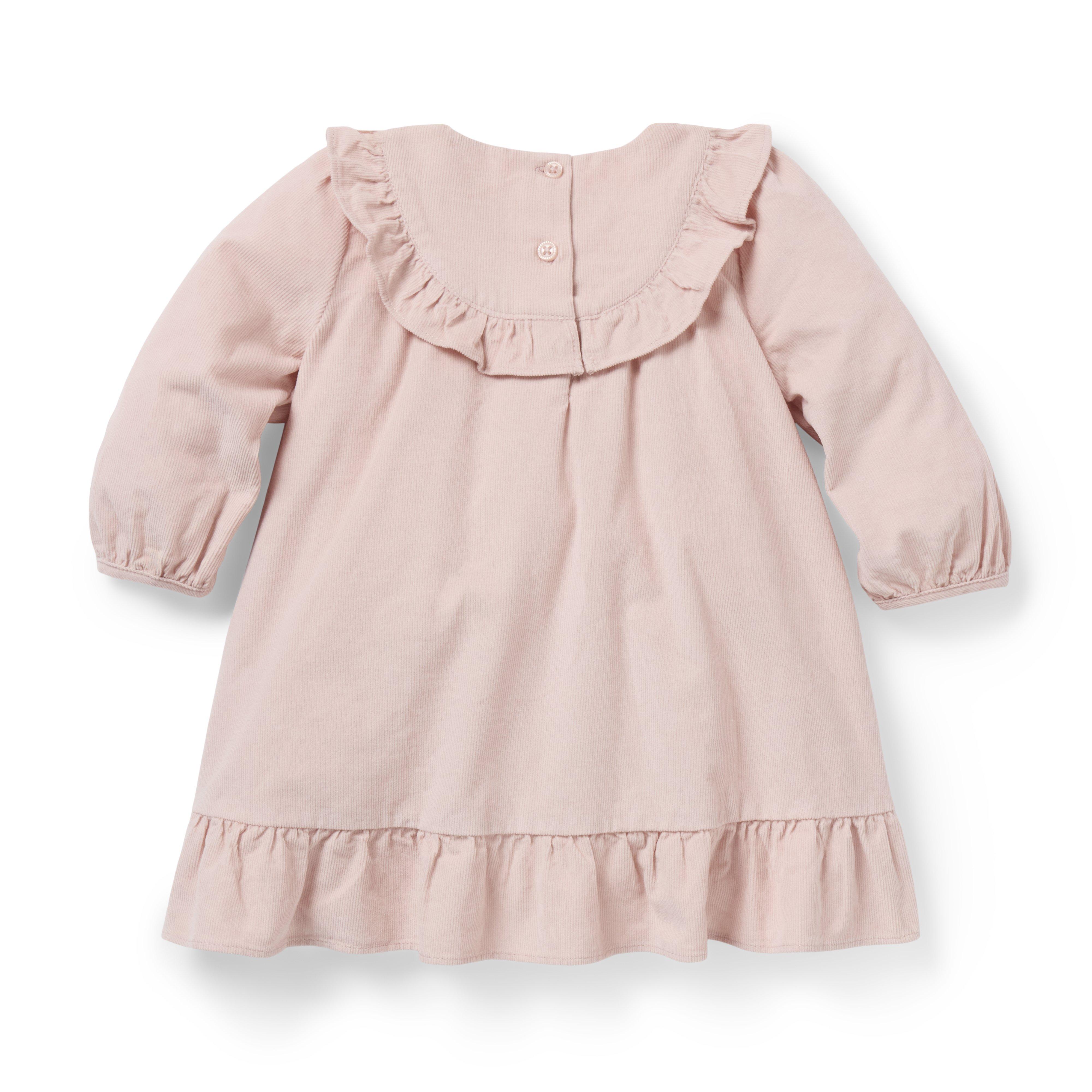 Baby Embroidered Floral Corduroy Dress image number 2