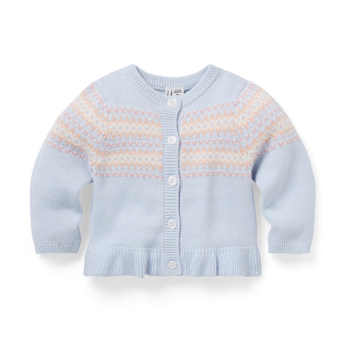 Кардиган Janie and Jack Fair Isle для девочек-малышей, цвет: Синий