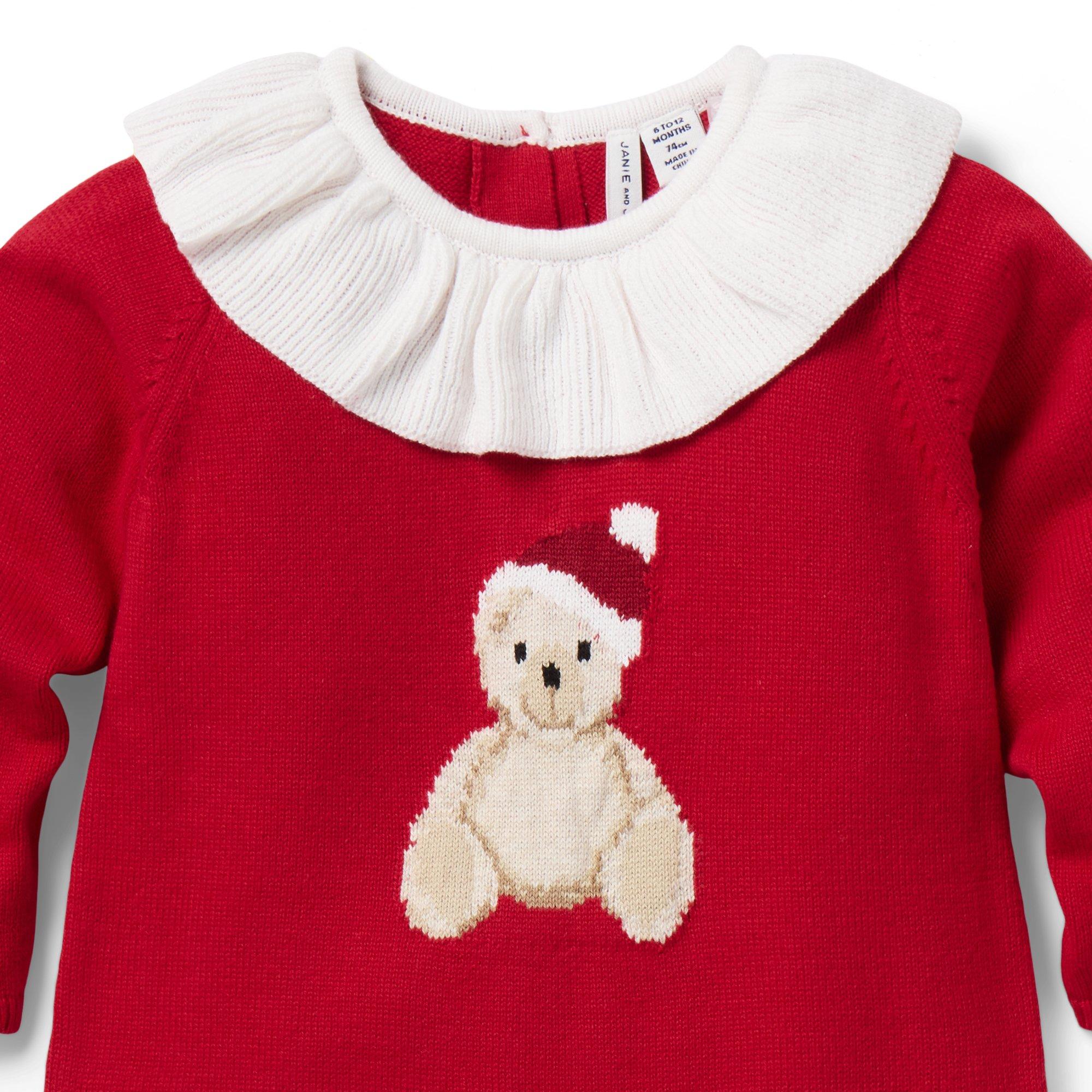 The Holiday Bear Baby Romper image number 1
