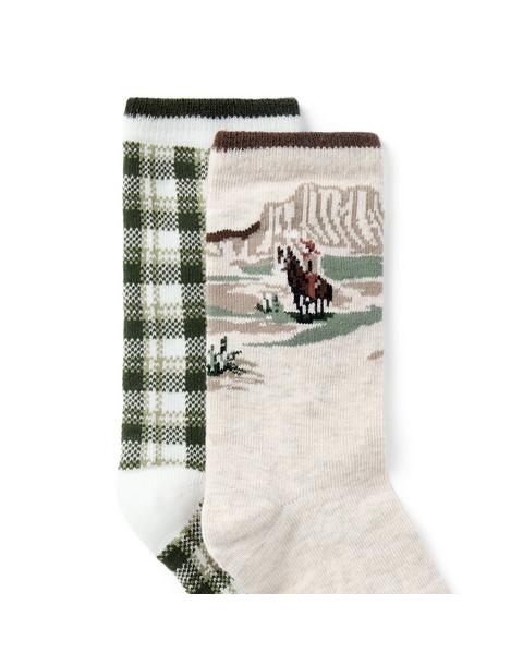 Cowboy And Plaid Sock 2-Pack