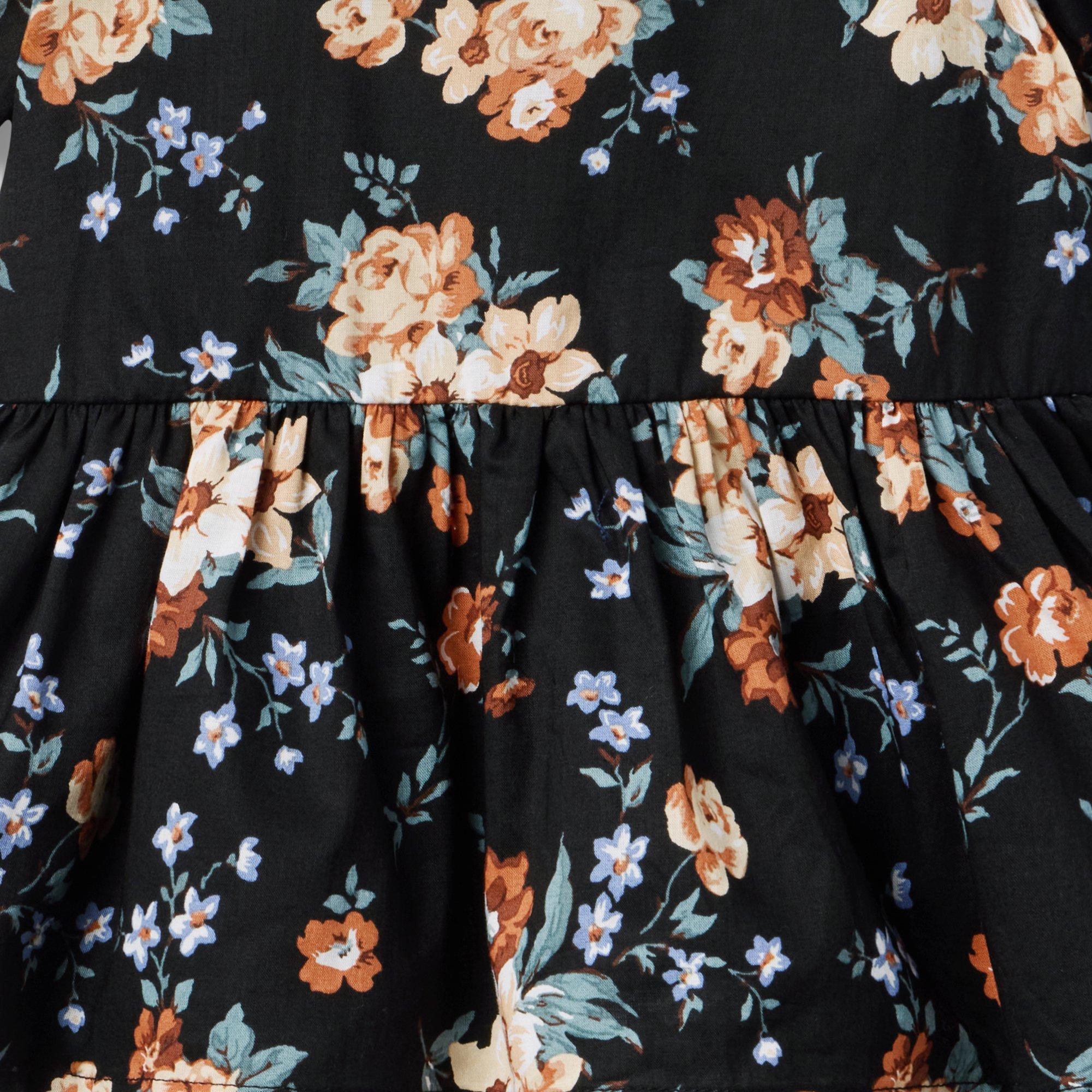 Floral Collared Peplum Top image number 1