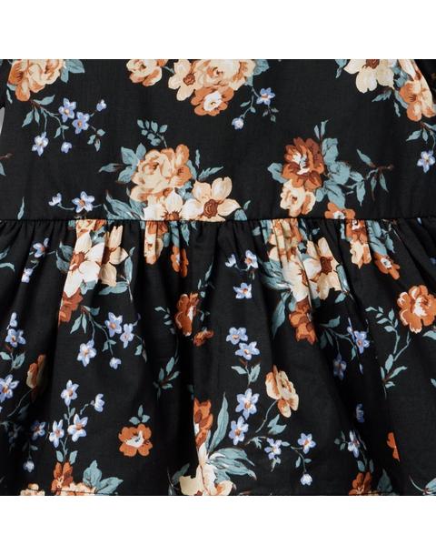 Floral Collared Peplum Top