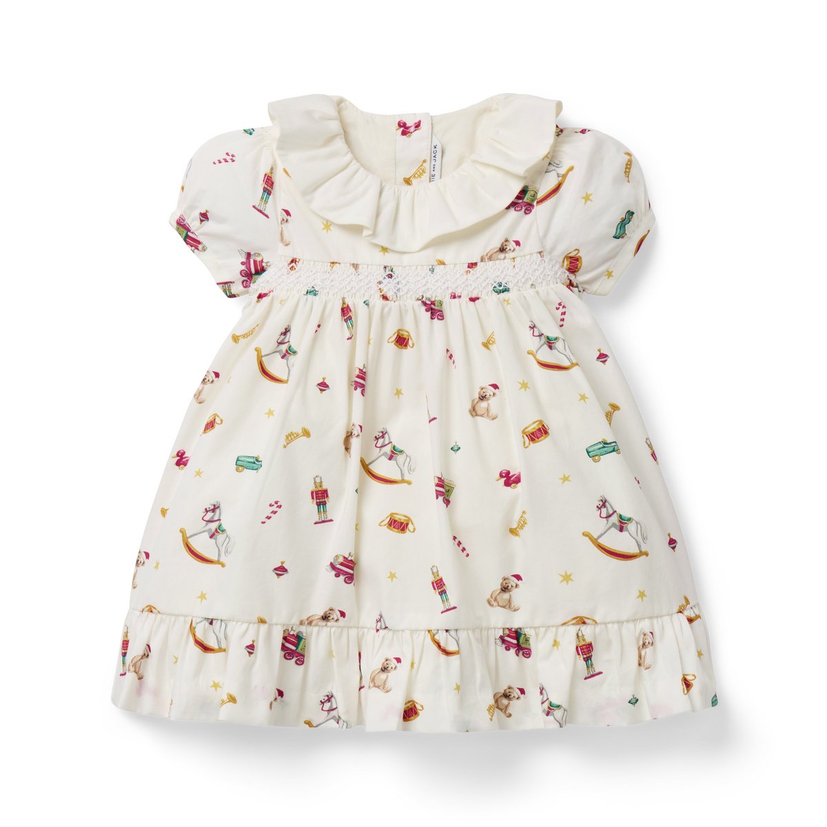 Платье Janie and Jack The Holiday Memory Baby Dress для девочек, цвет: Кремовый