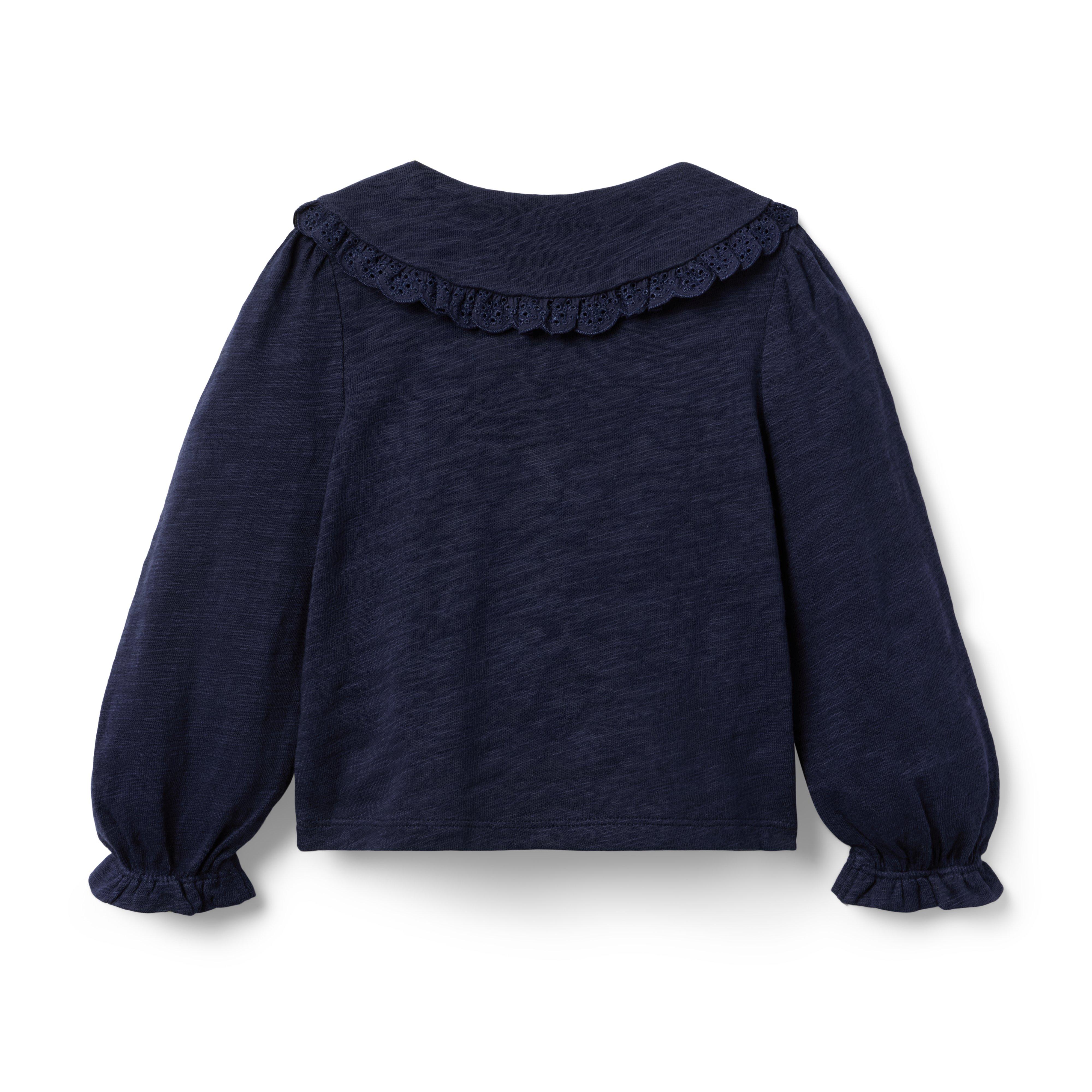 Eyelet Collar Top image number 1