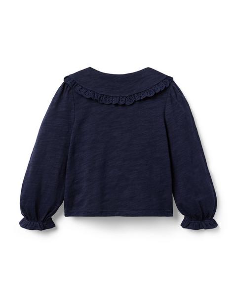 Eyelet Collar Top