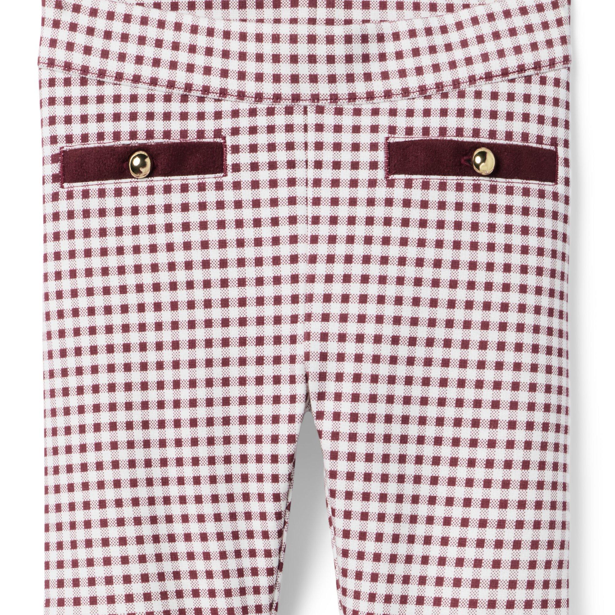 Gingham Button Ponte Pant image number 1