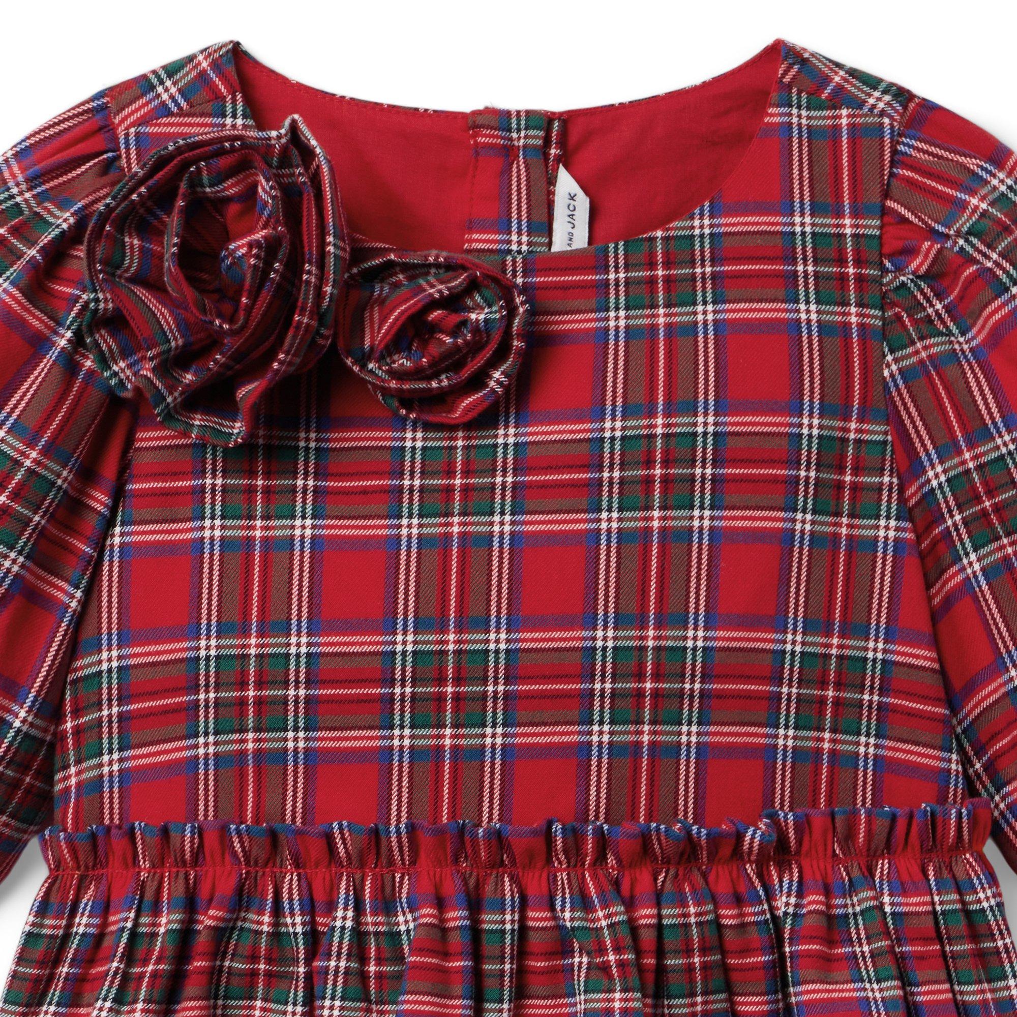 Tartan Rosette Peplum Top image number 1