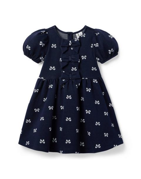 Bow Jacquard Dress