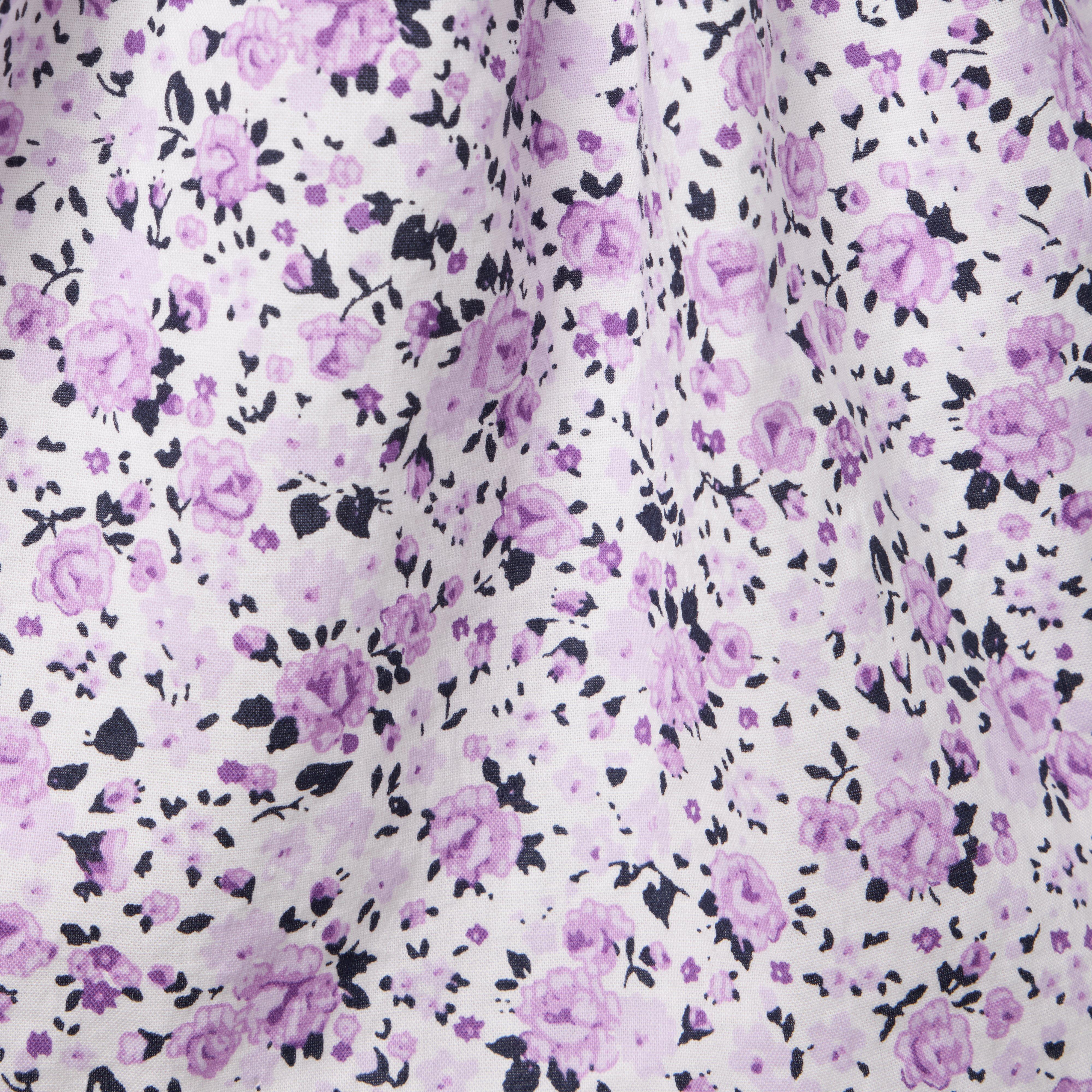 Embroidered Floral French Terry Dress image number 1