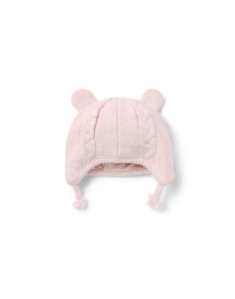 Baby Cable Knit Bear Ear Beanie