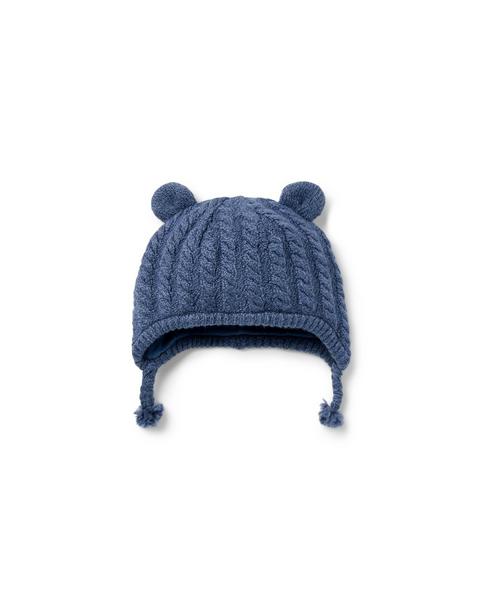 Baby Cable Knit Bear Ear Beanie