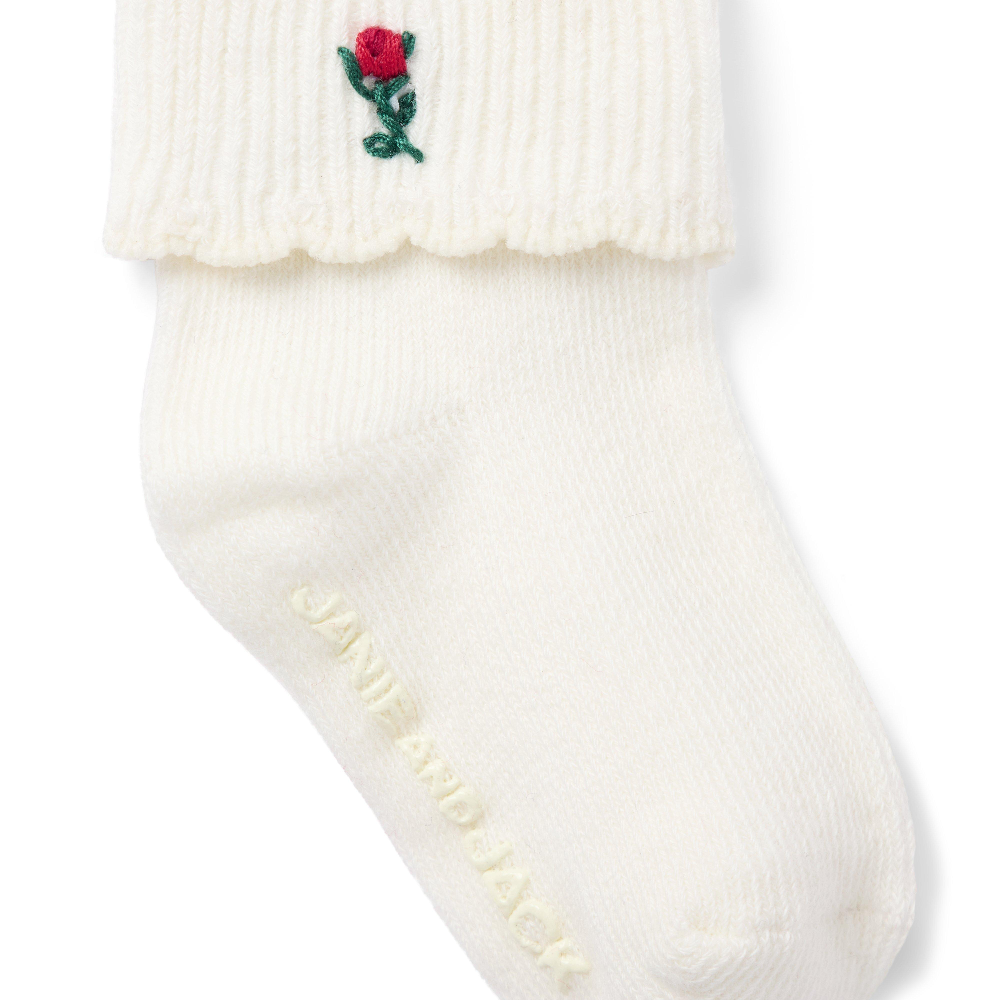 Baby Embroidered Floral Sock image number 1