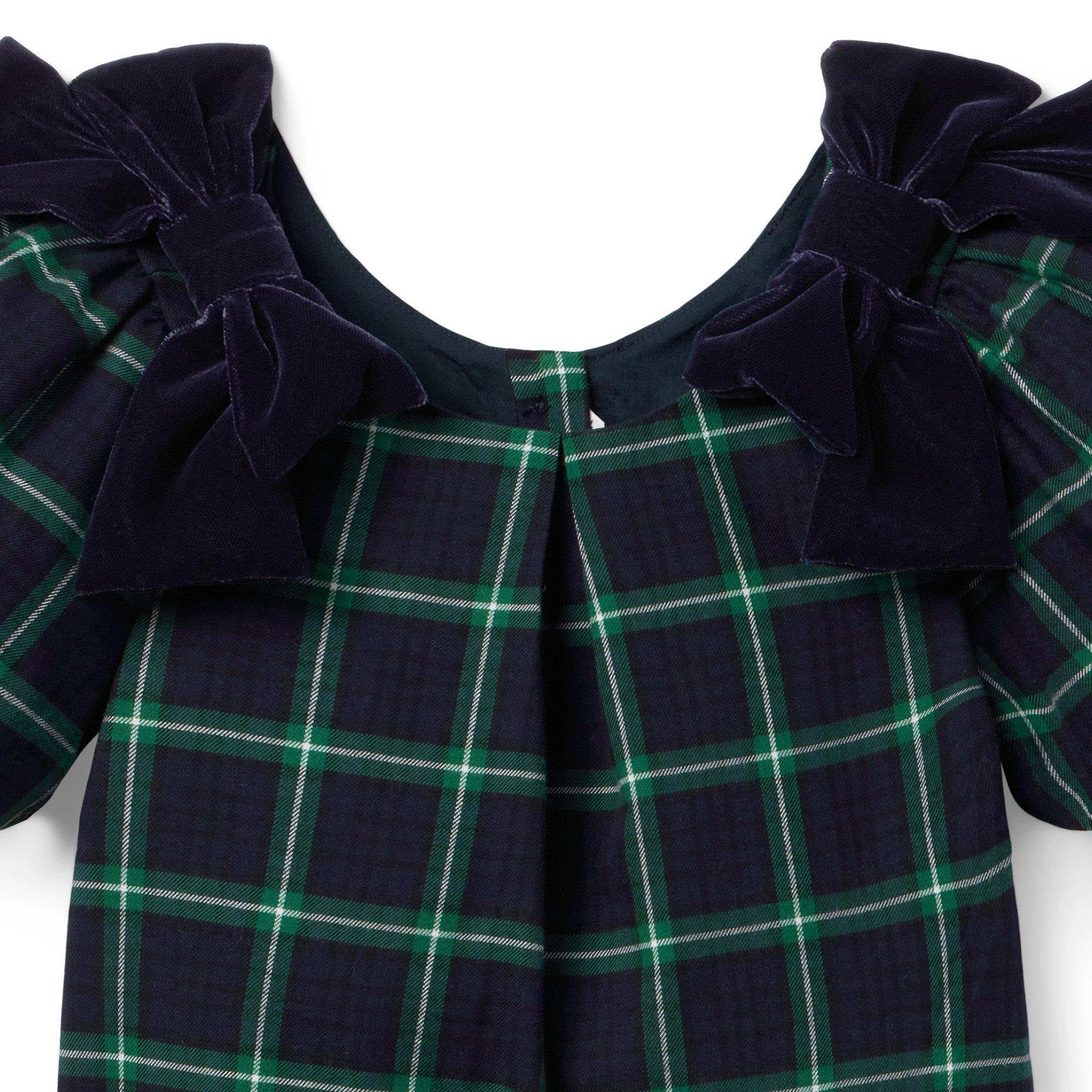 Tartan Velvet Bow Top image number 1