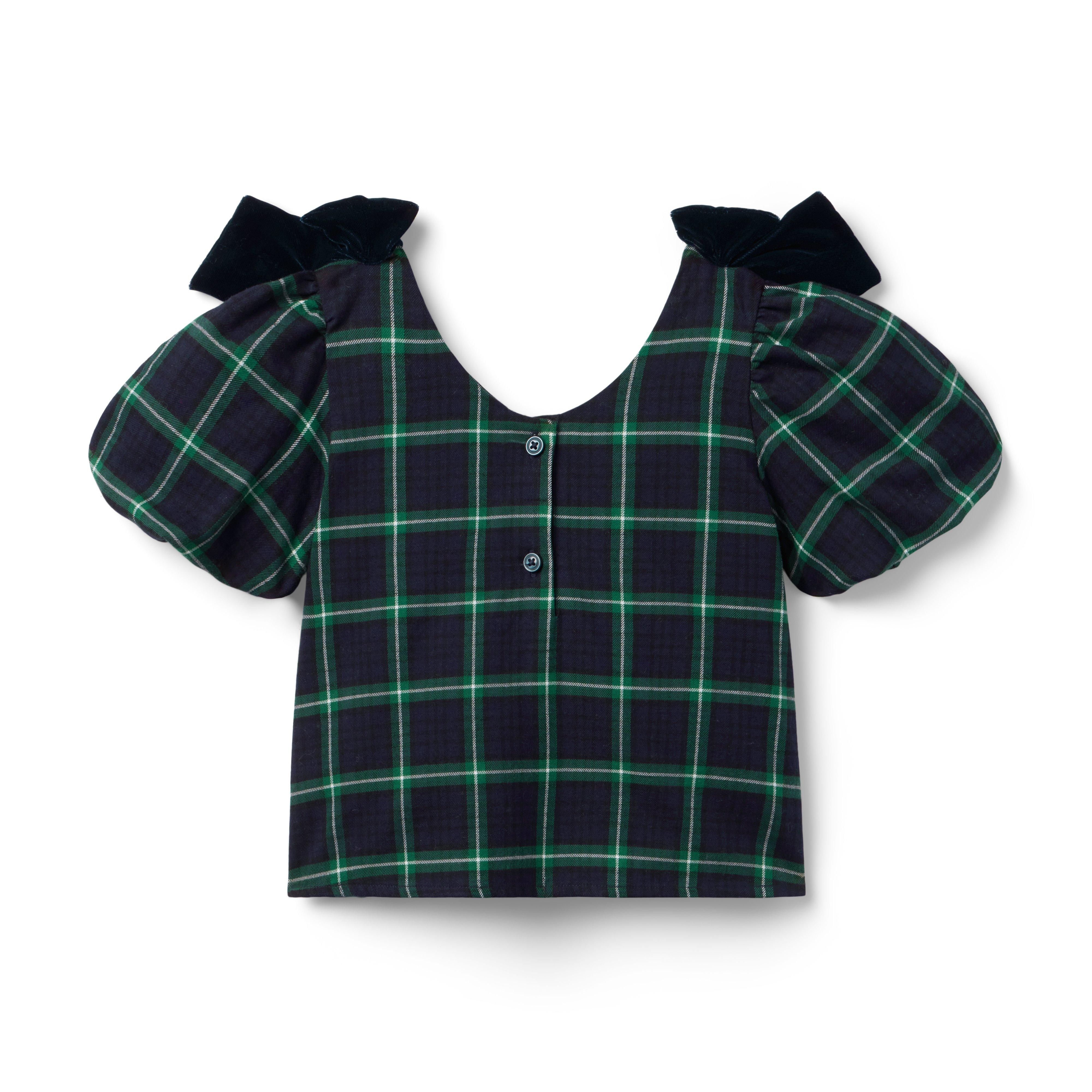 Tartan Velvet Bow Top image number 2