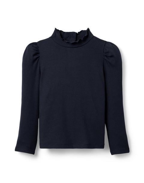 Ribbed Turtleneck - Maritime Navy