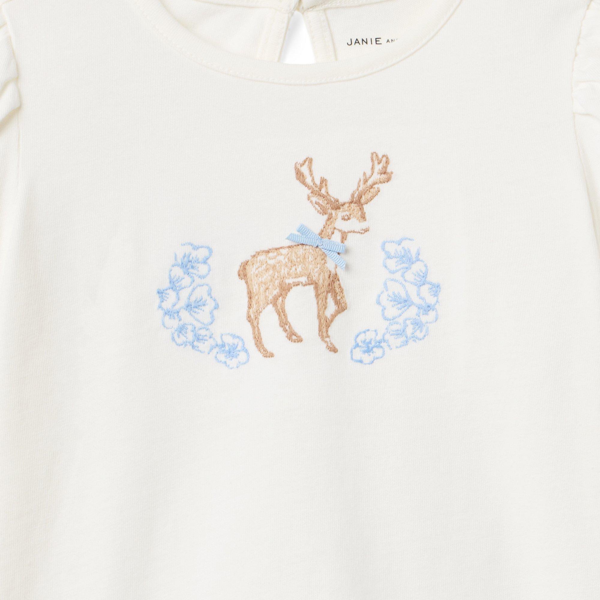 Embroidered Reindeer Tee image number 1
