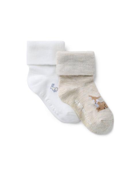Baby Deer And Meadow Animals Sock 2-Pack