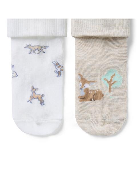 Baby Deer And Meadow Animals Sock 2-Pack