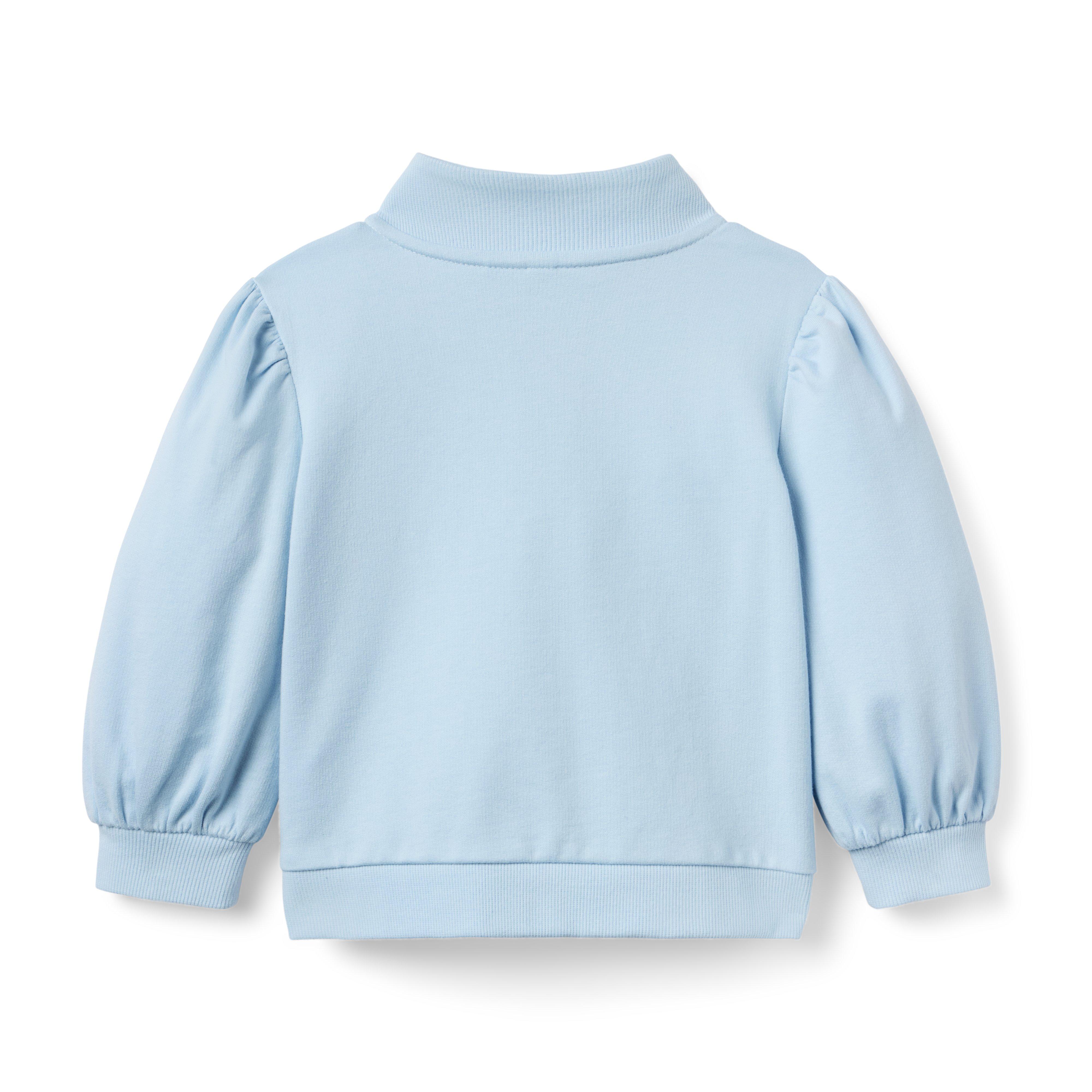 Eyelet Trim Half Zip Sweatshirt image number 1