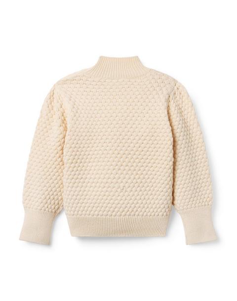 Textured Knit Puff Sleeve Sweater