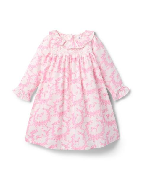 Classic Nightgown In Horse Toile