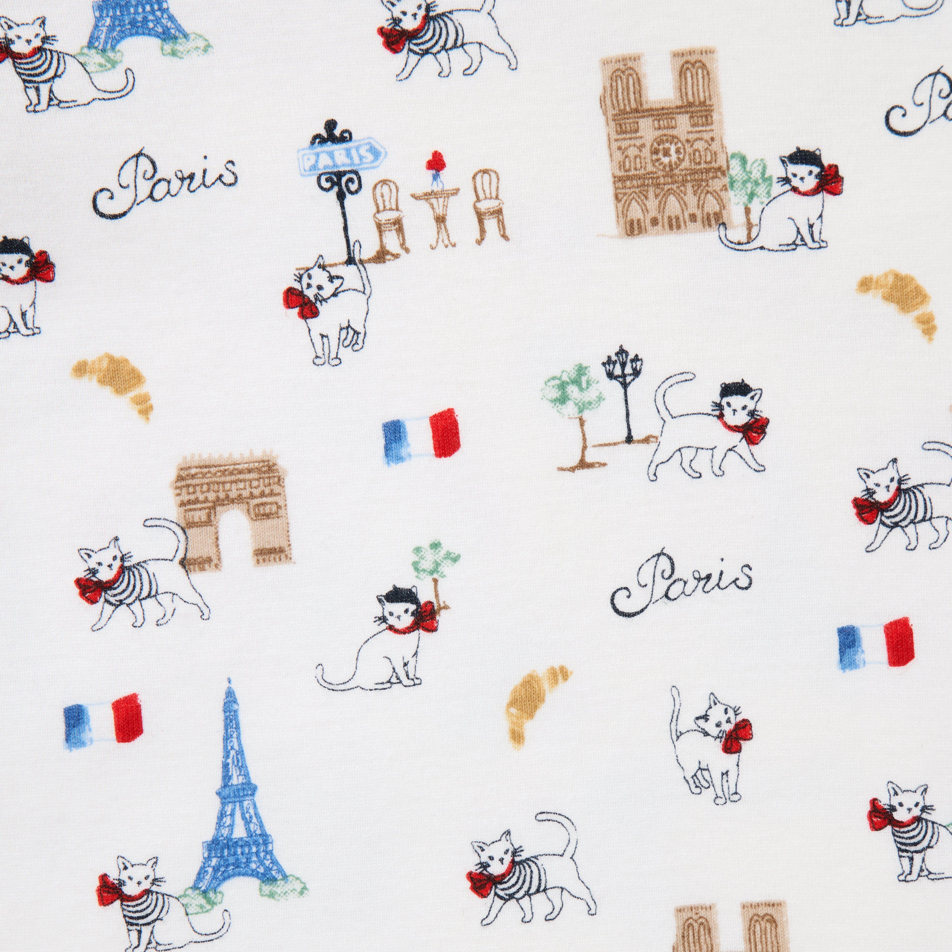 Organic Cotton Paris Cat Pajama image number 1