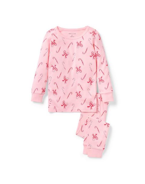 Organic Cotton Candy Cane Pajama