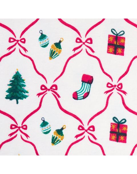 Organic Cotton Holiday Ribbon Pajama