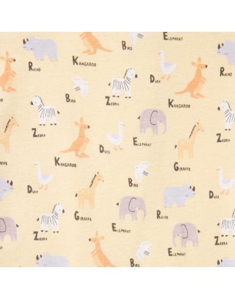 Baby Organic Cotton Zoo Animals Footed Pajama