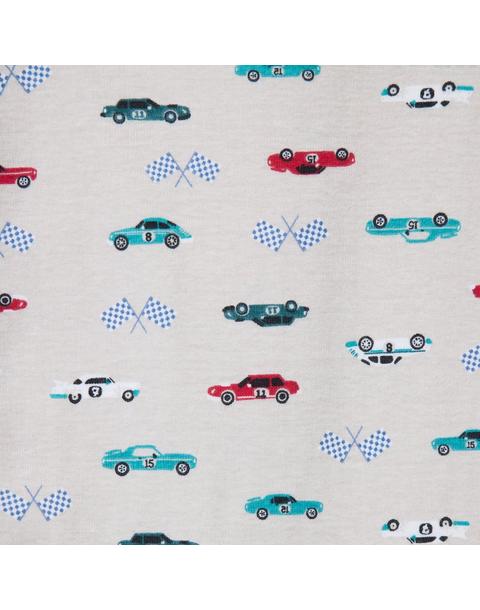 Baby Organic Cotton Racecar Footed Pajama