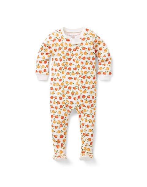 Baby Organic Cotton Pumpkin Footed Pajama