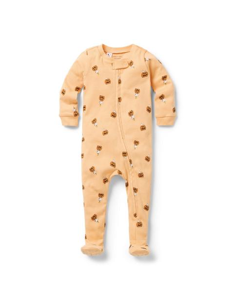 Baby Organic Cotton PEANUTS™ Pumpkin Footed Pajama