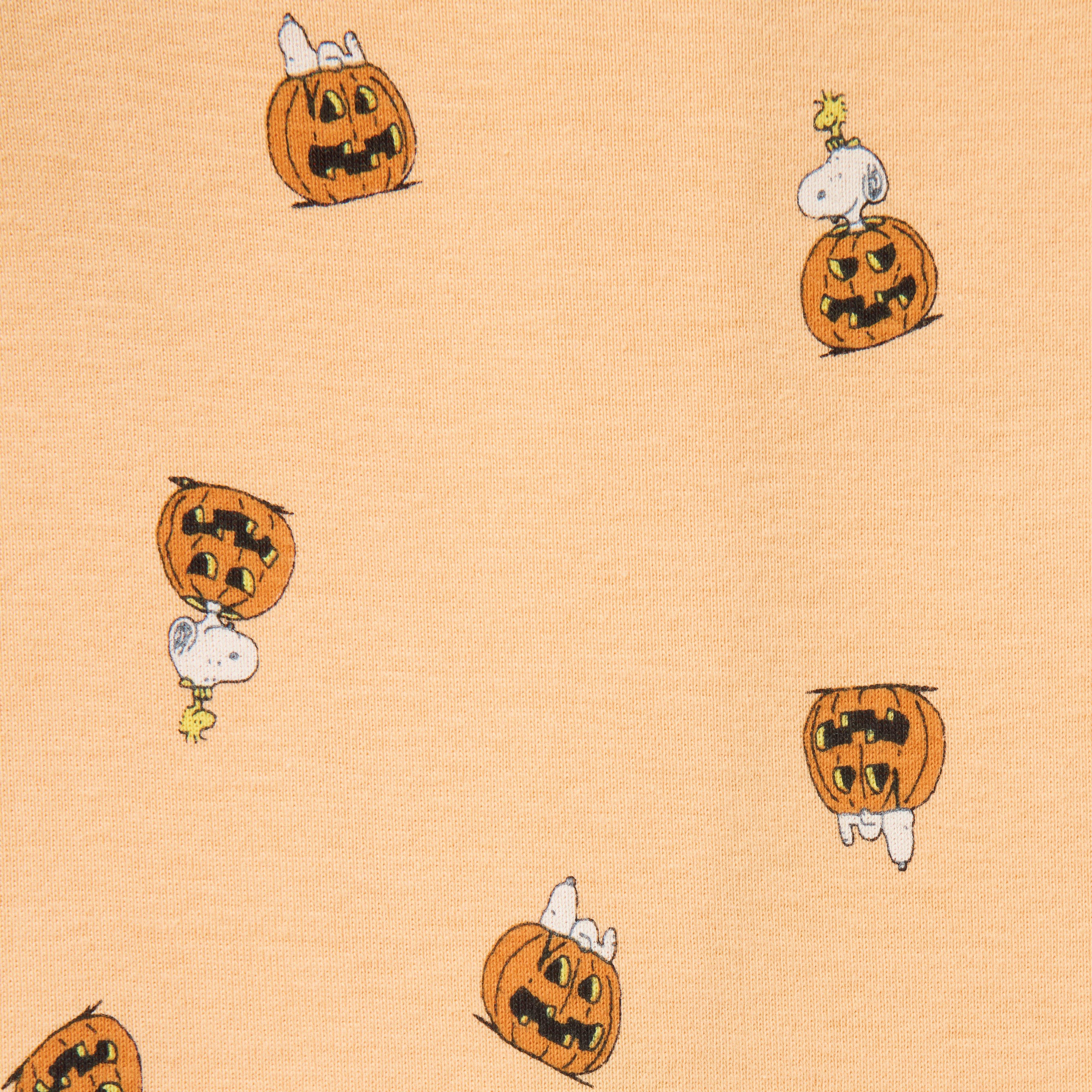 Baby Organic Cotton PEANUTS&trade; Pumpkin Footed Pajama image number 1
