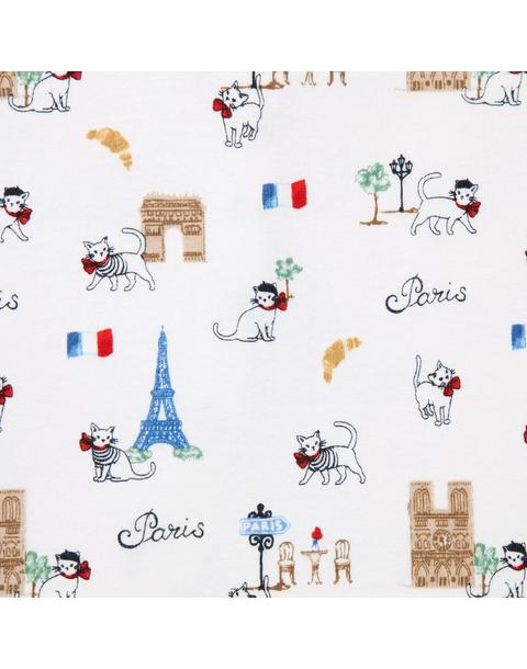 Baby Organic Cotton Paris Cat Footed Pajama