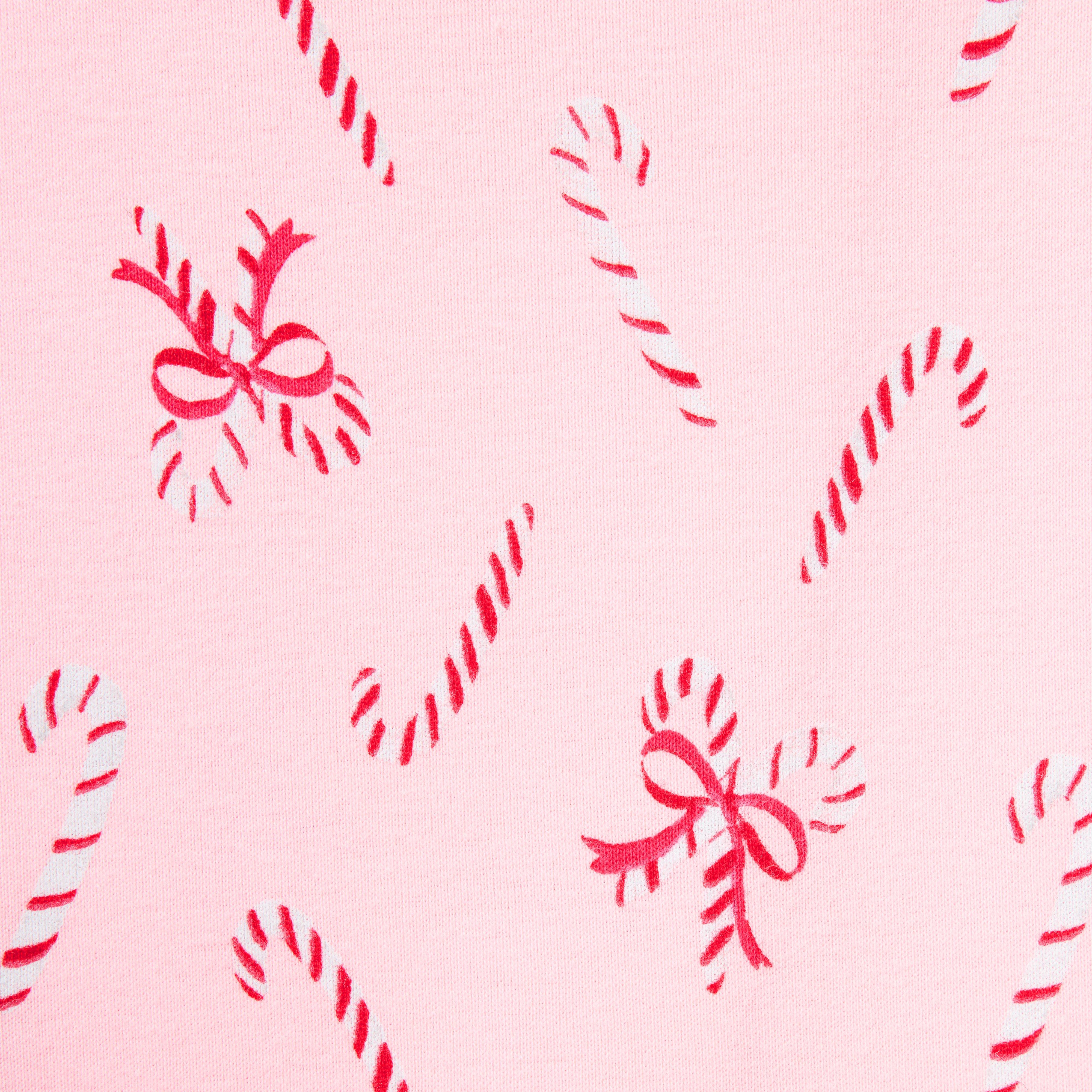 Baby Organic Cotton Candy Cane Footed Pajama image number 1
