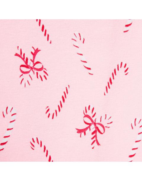 Baby Organic Cotton Candy Cane Footed Pajama