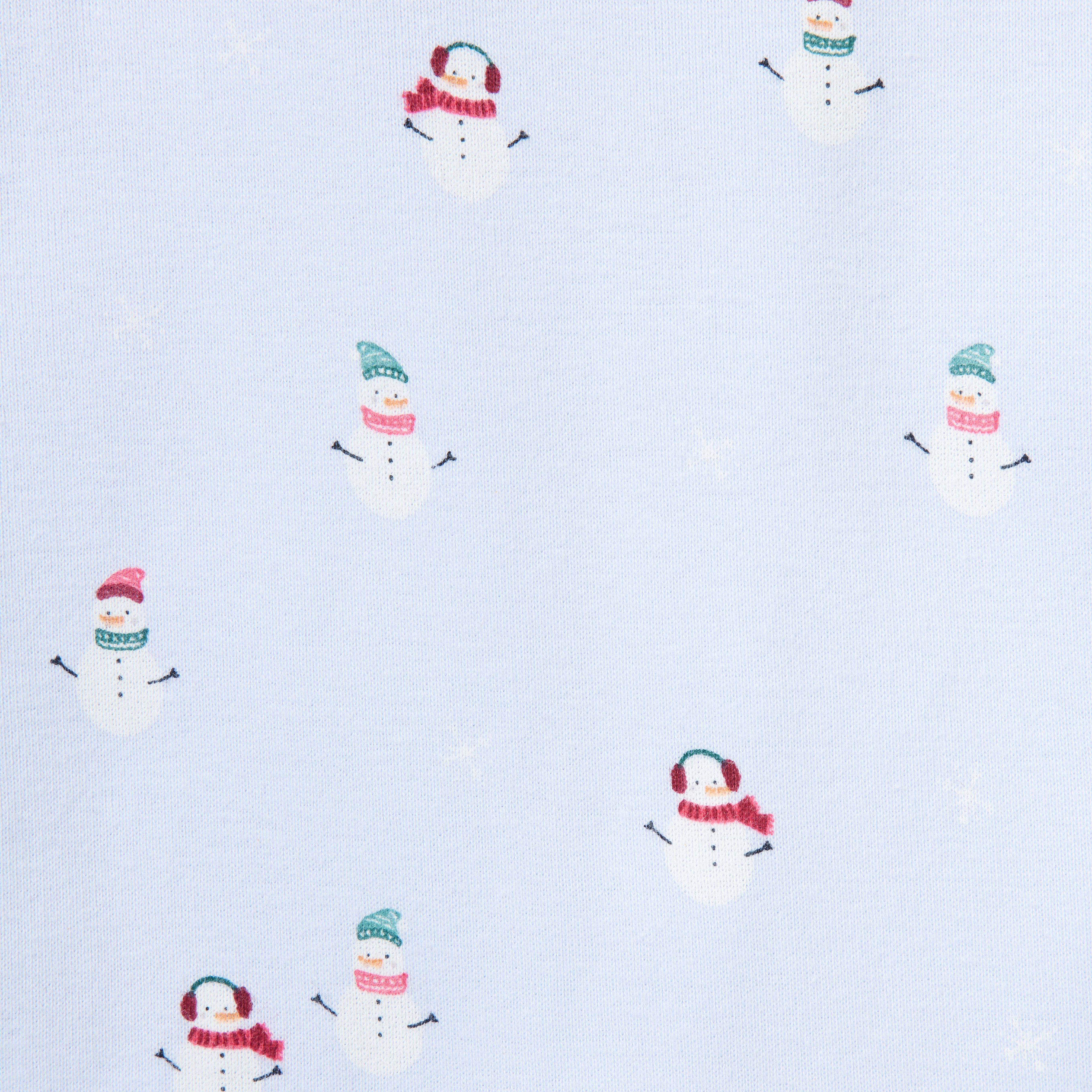 Baby Organic Cotton Snowman Footed Pajama image number 1