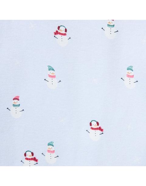 Baby Organic Cotton Snowman Footed Pajama