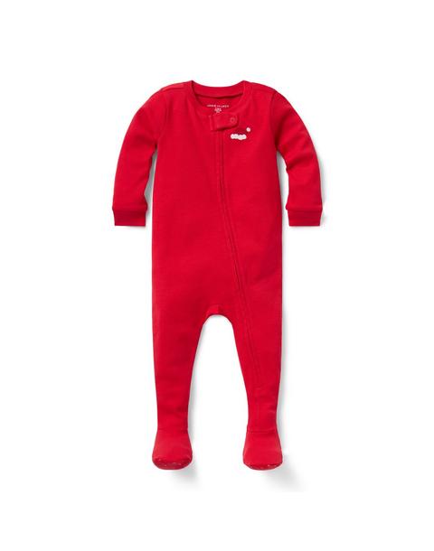 Baby Organic Cotton First Christmas Footed Pajama