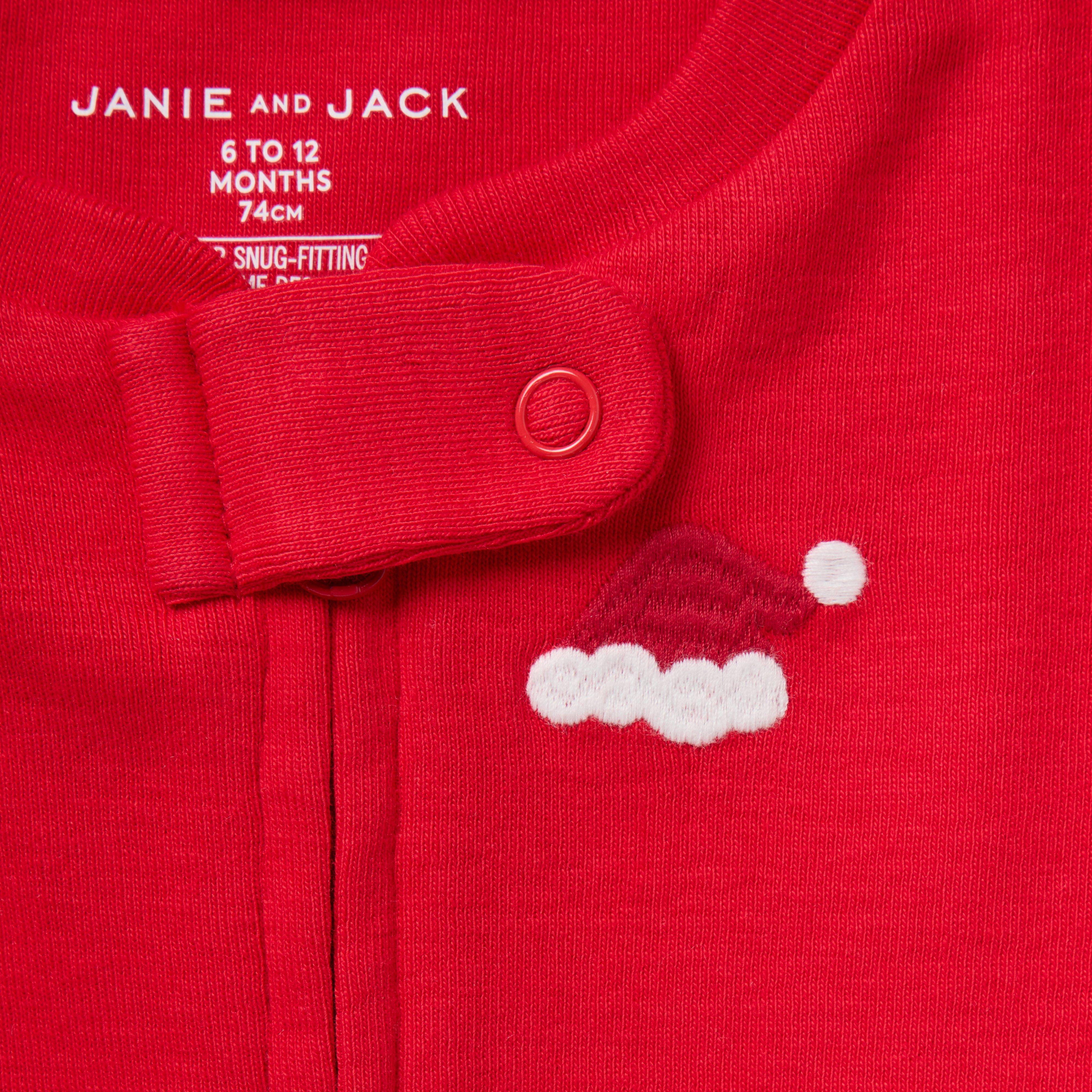 Baby Organic Cotton First Christmas Footed Pajama image number 1