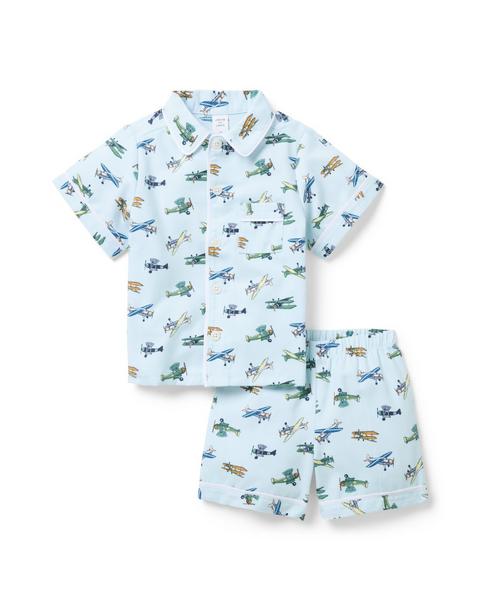 Classic Short Pajama In Airplane