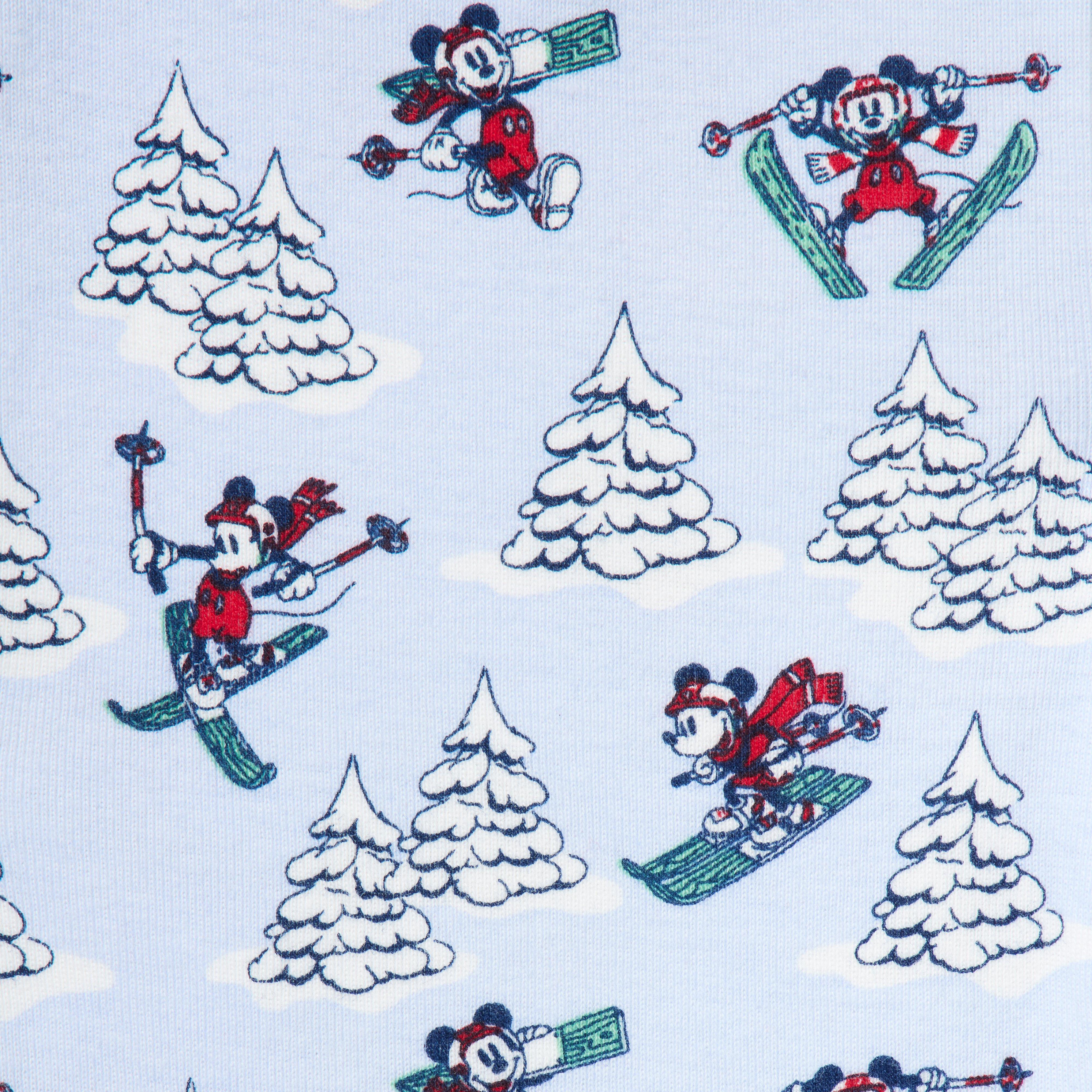 Organic Cotton Disney Mickey Mouse Ski Pajama image number 1